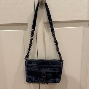 Rebecca minkoff blue velvet bag